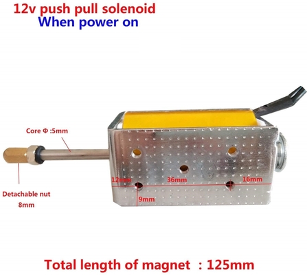 DC12V 35mm Skok Push Pull Elektromagnes elektromagnetyczny z otwartą ramą